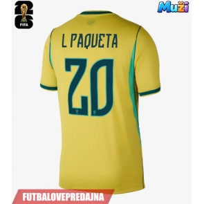 Lacne Muži Futbalové dres Brazília Lucas Paqueta #20 MS 2026 Krátky Rukáv - Domáci